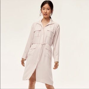 Aritzia babaton shirt dress in cream
